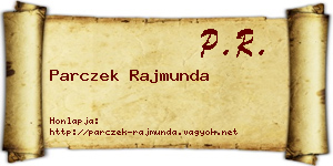 Parczek Rajmunda névjegykártya